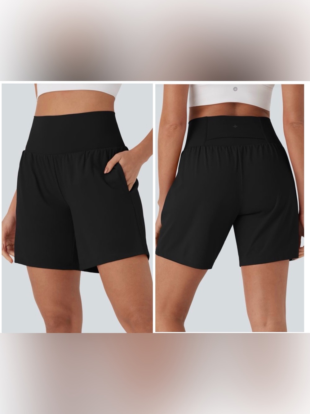 HALARA SoftlyZero Airy Super High Waisted 2-in-1 Cool Touch Yoga Shorts 7" Sz XL